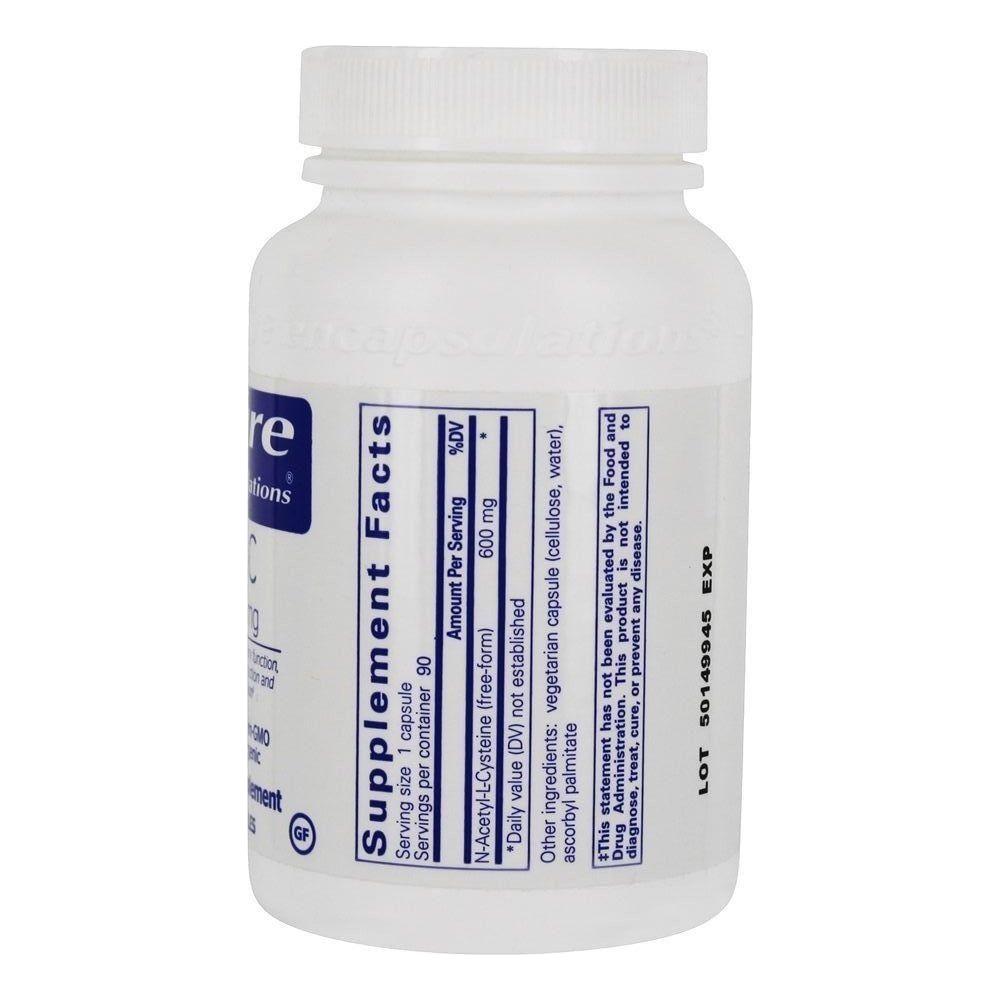 Pure Encapsulations NAC 600mg - 90 Capsules by Pasteur Pharmacy