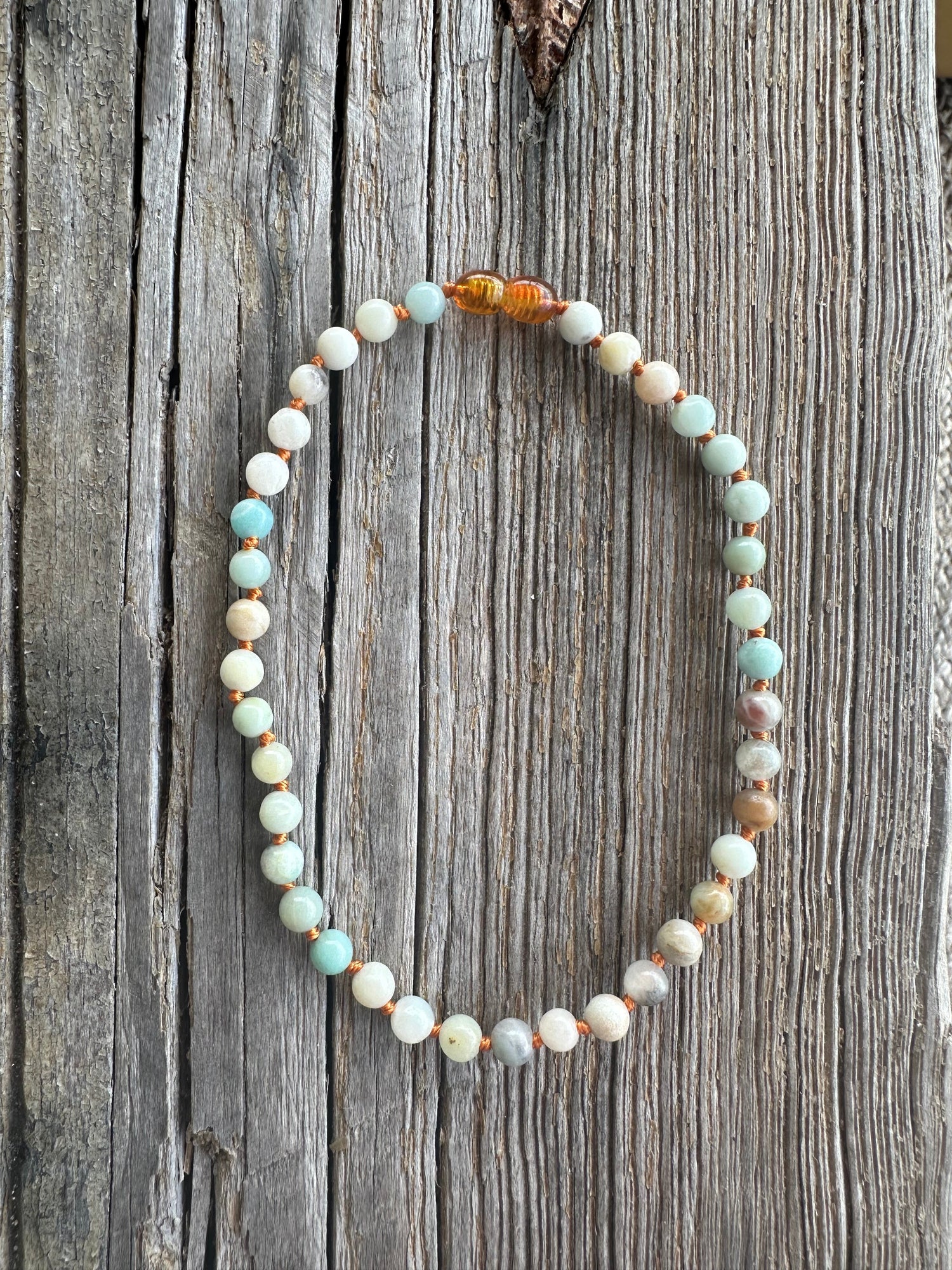Natural Amazonite Gemstone || Beaded Necklace by CanyonLeaf