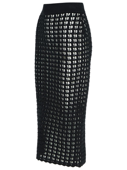 Dolce &amp; Gabbana Black Virgin Wool Skirt Women