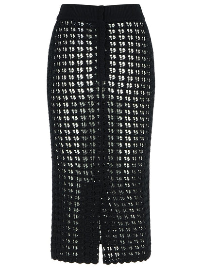 Dolce &amp; Gabbana Black Virgin Wool Skirt Women