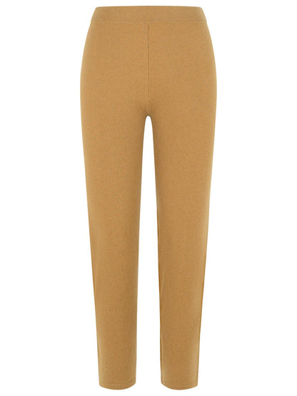 Max Mara Beige Cashmere Blend Trousers Women