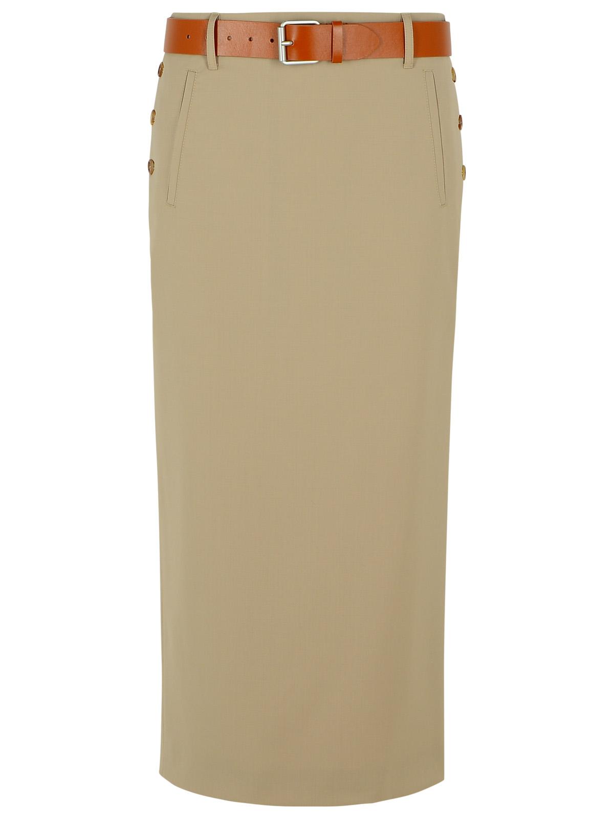 Moschino Beige Virgin Wool Skirt Women by Luosophy