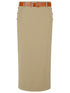 Moschino Beige Virgin Wool Skirt Women by Luosophy