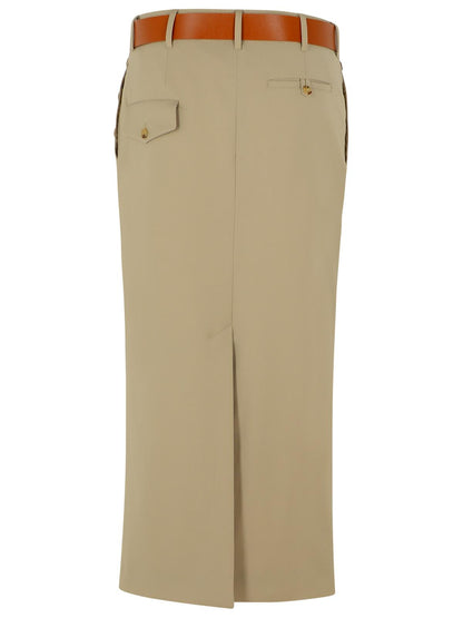 Moschino Beige Virgin Wool Skirt Women by Luosophy