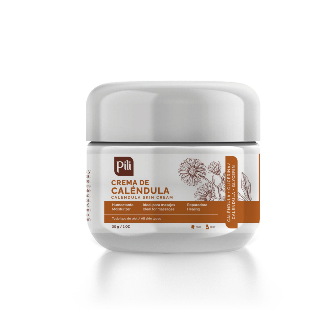 Pili Natural Calendula Skin Cream Moisturizer (1oz) by Farmacias Savia