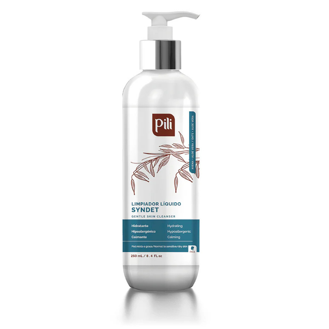 Pili Syndet Gentle Skin Cleanser Liquid Soap with Oats &amp; Aloe (8.4oz) by Farmacias Savia