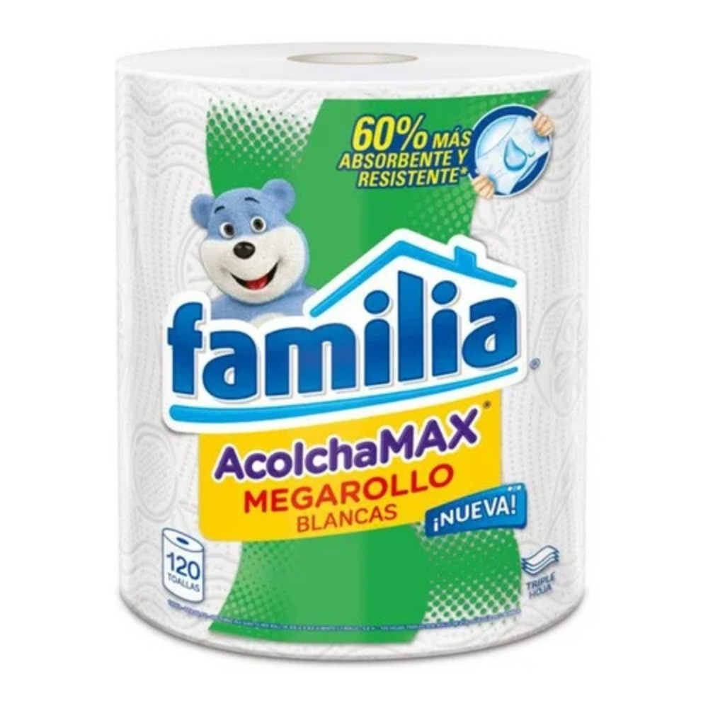 Familia AcolchaMAX Megarollo Paper Towels (1 Roll (120 Sheets)) by Farmacias Savia