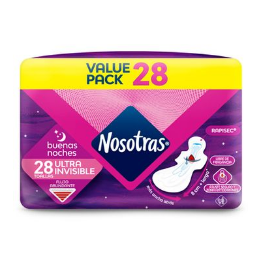 Nosotras Overnight Maxi Pads (28 Count) by Farmacias Savia