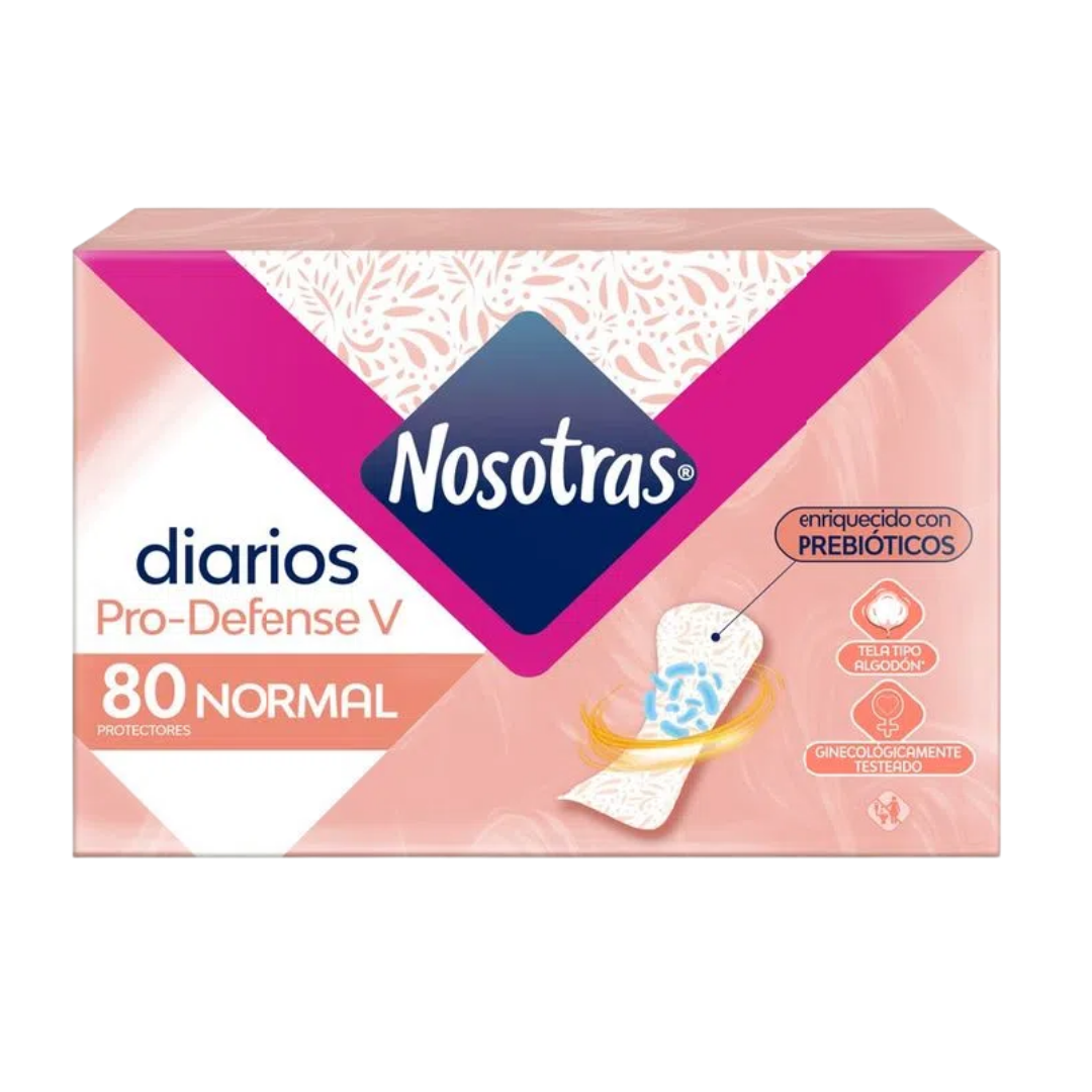 Nosotras Daily Pantiliners Normal 80 Pack by Farmacias Savia