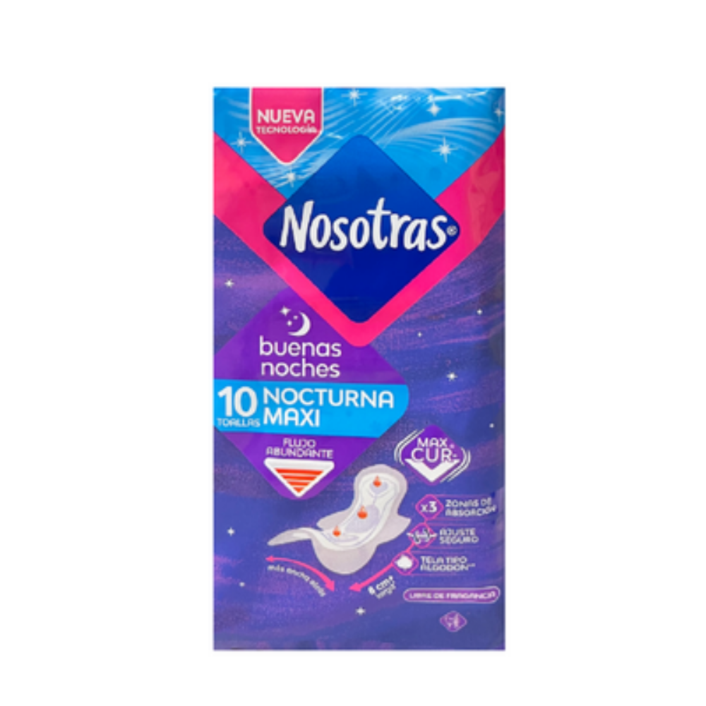 Nosotras Heavy Flow Overnight Maxi (10 ct) by Farmacias Savia