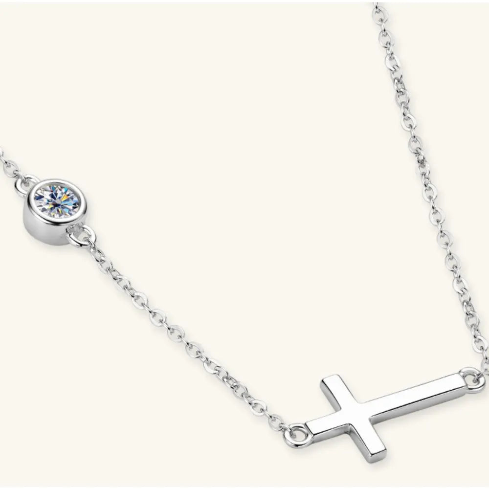 Cross 925 Sterling Silver Sparkala™ Necklace by Sparkala