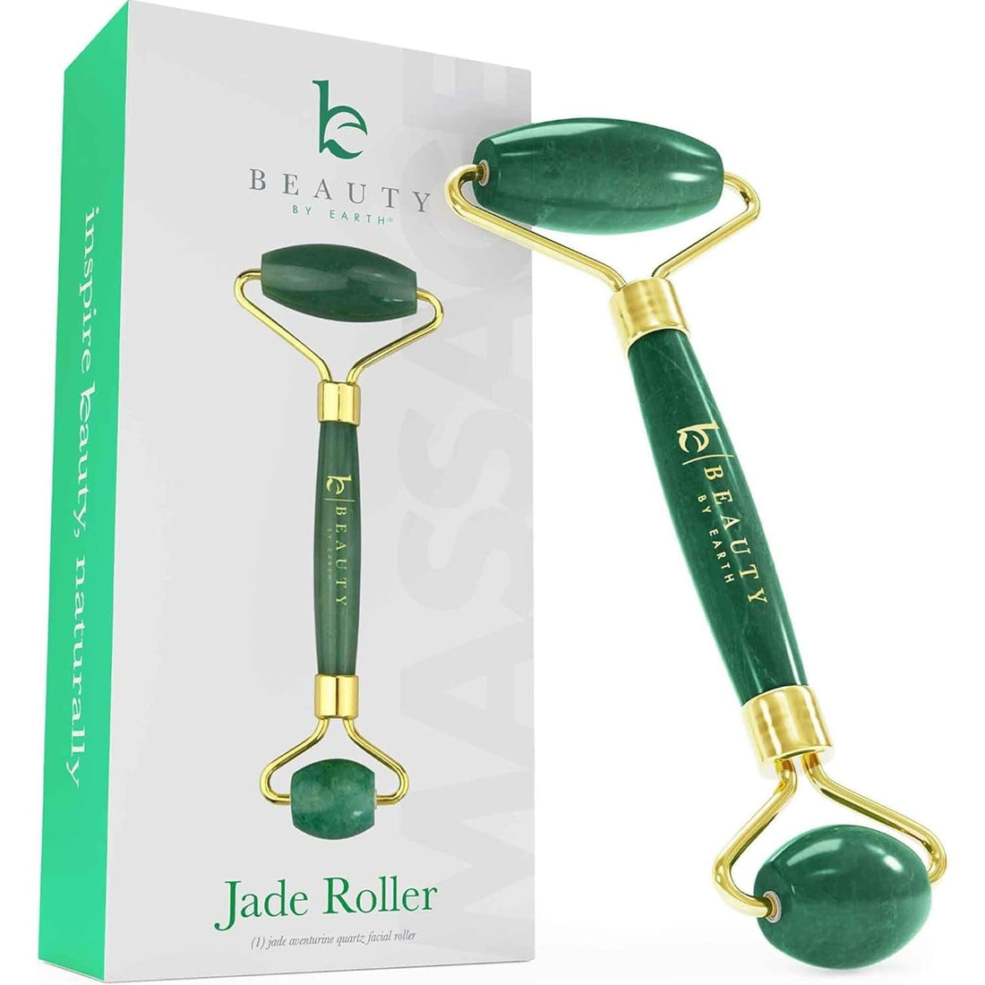 Jade Roller for Face - Smoothes Fine Lines &amp; Wrinkles, Face Massager Skin Care Tools with Small Eye Roller for Puffy Eyes, De-Puffing &amp; Firming Facial Tool, Self Care Gifts for Women by Korean Skin Care