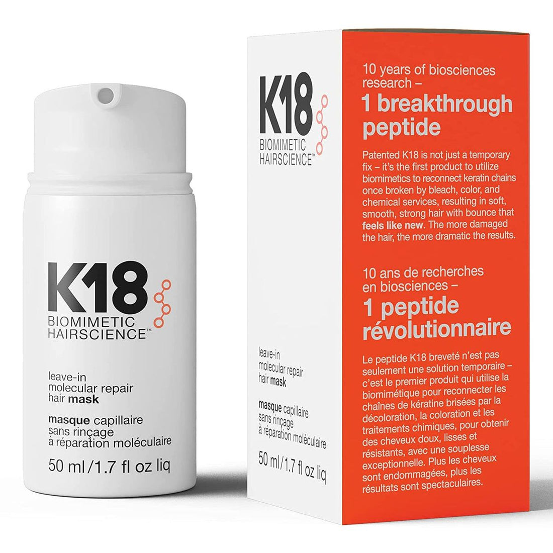 K18 Leave In Molecular Repair Hair Mask 50 Ml by Pasteur Pharmacy