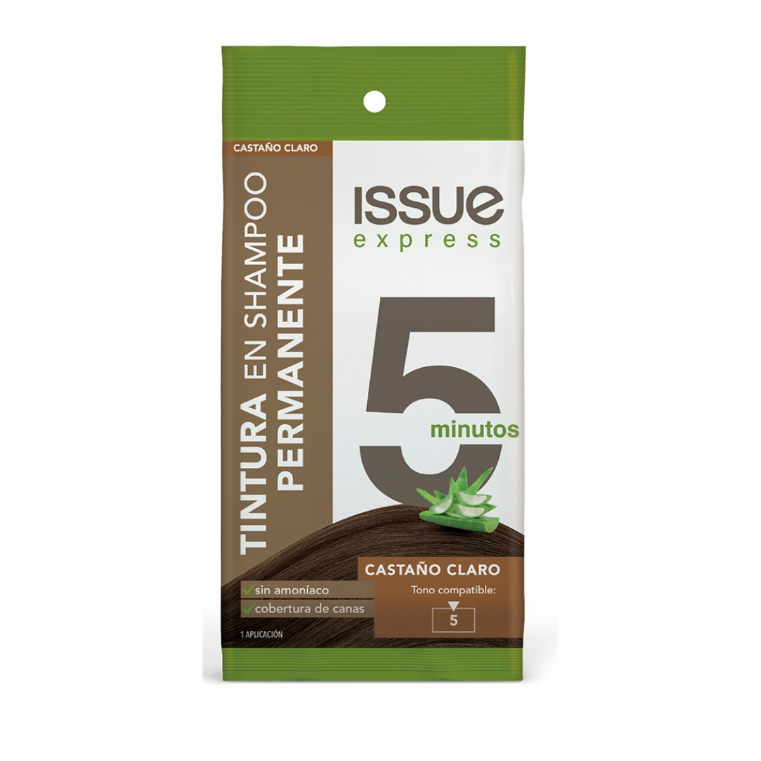 Issue Express 5 Minutes Permanent Dye Shampoo Light Brown (1 Application) by Farmacias Savia