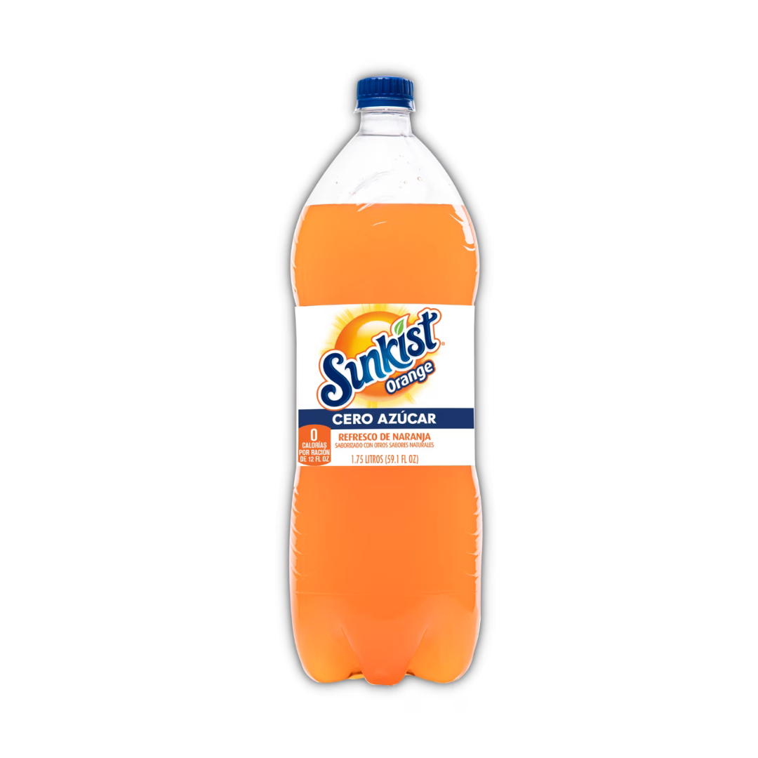 Sunkist Zero Sugar Orange Soda (1.75L) by Farmacias Savia