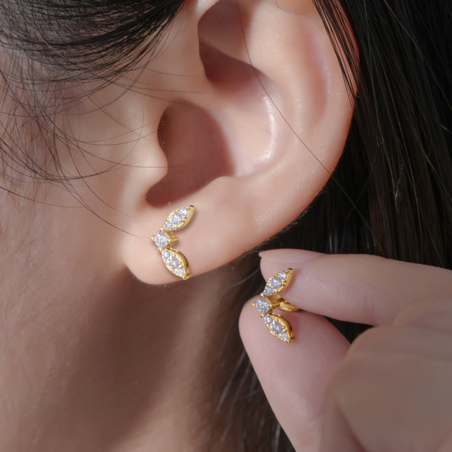 Sparkala™ Platinum-Plated Pure Sterling Silver Stud Earrings by Sparkala