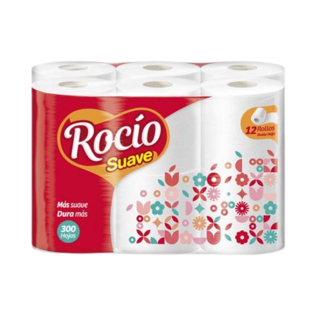 Rocío Suave Toilet Paper 12 Rolls by Farmacias Savia