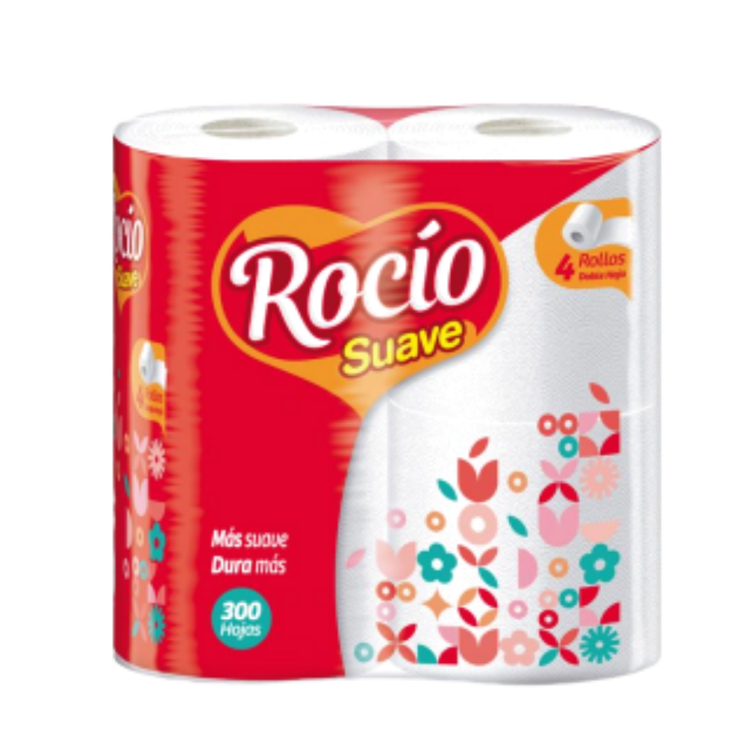 Rocío Suave Toilet Paper 4 Rolls by Farmacias Savia
