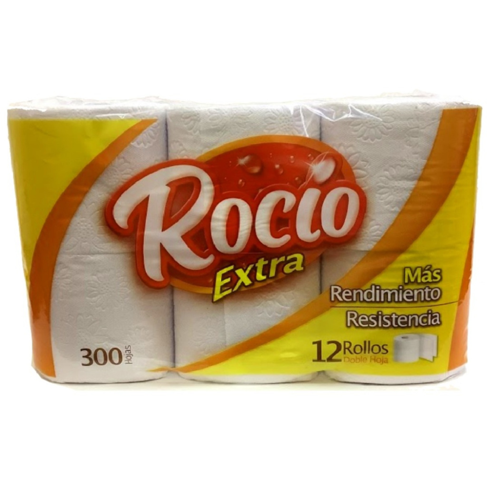 Rocío Extra Toilet Paper 12 Rolls (2 Ply (300 Sheets per Roll)) by Farmacias Savia