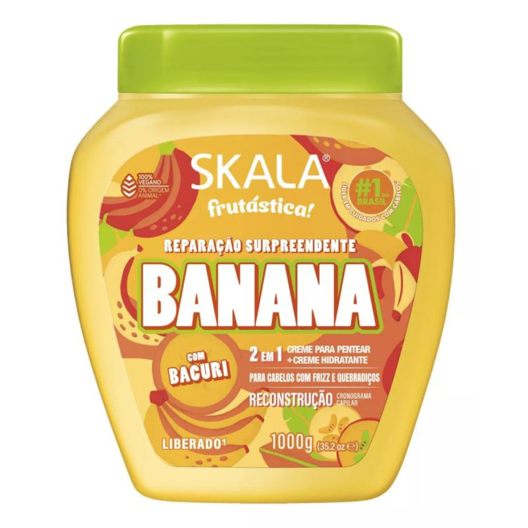 Skala Brasil Banana &amp; Bacuri 2-in-1 Hair Treatment Cream (35.2 oz) by Farmacias Savia