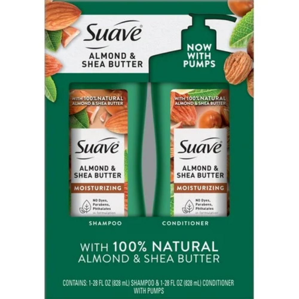 Suave Professionals Almond + Shea Moisturizing Shampoo and Conditioner (56 Fl Oz) by Farmacias Savia