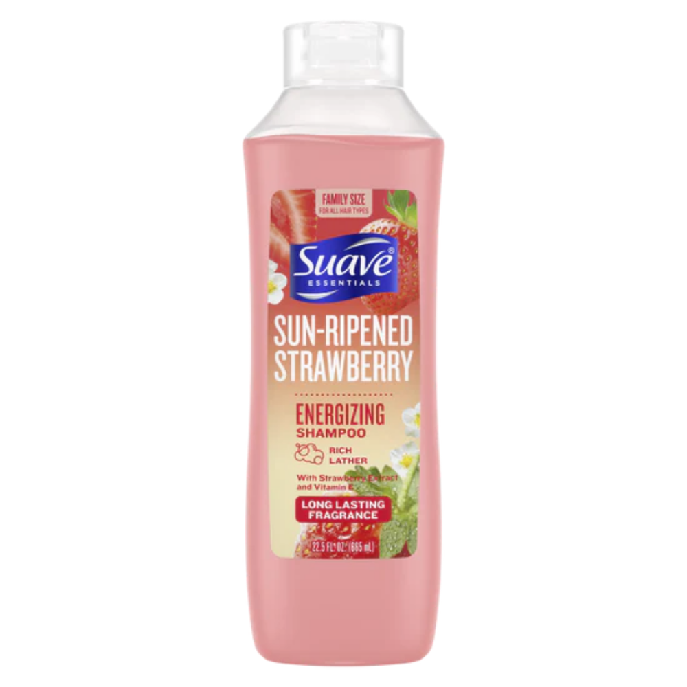 Suave Essentials Sun Ripened Strawberry Energizing Shampoo (22.5 oz) by Farmacias Savia
