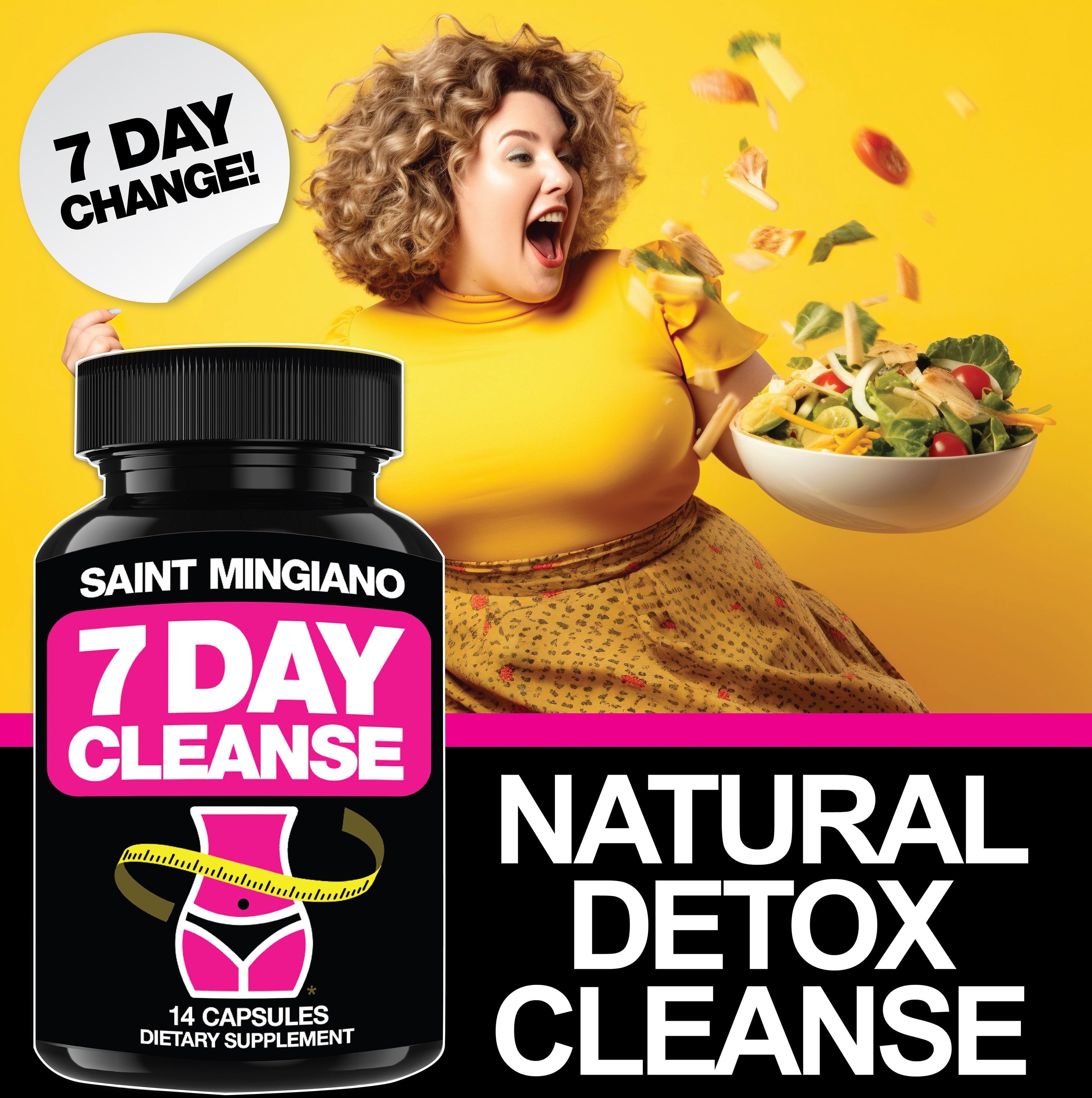 7 Day Cleanse Program | Colon Detox with Natural Laxative for Constipation &amp; Bloating by Saint Mingiano - Supplements &amp; Wellness Dedicated to Holistic Health
