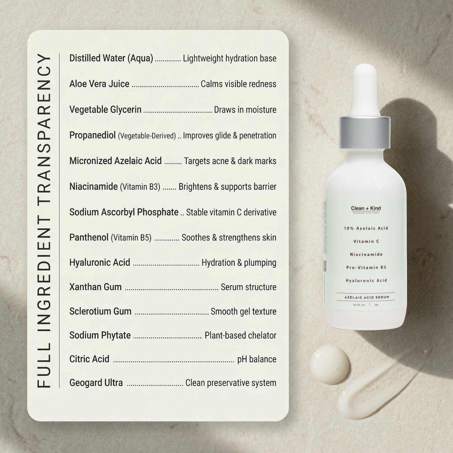 Azelaic Face Serum by Clean + Kind