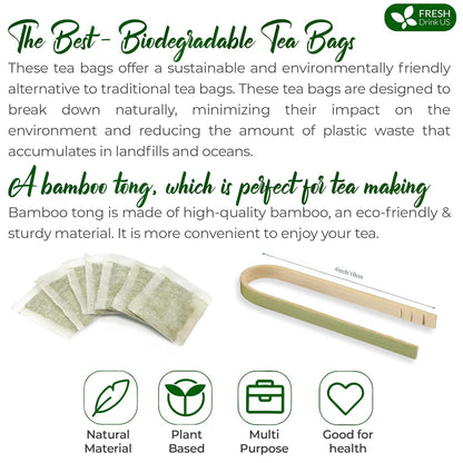 Premium Soursop Turmeric Tea Bags | Blend of Soursop Leaves, and Turmeric Root by FreshDrinkUS - Natural and Premium Herbal Tea