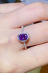 Platinum Over Pure Sterling Silver 1 Carat Purple Purple Oval-Cut Sparkala™ Ring by Sparkala