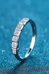 Sparkala™ Rhodium-Plated Half-Eternity 7 Stone Ring by Sparkala