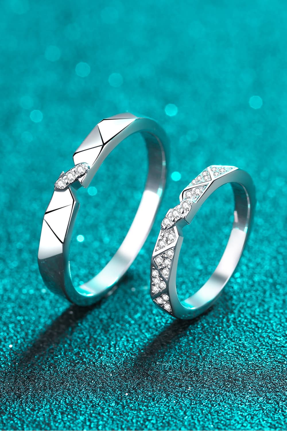 Sparkala™ Minimalist Rhodium-Plated Ring Set by Sparkala