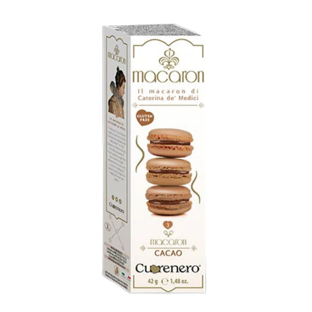 Cuorenero Cacao Macarons Italian Gluten-Free Cookies (1.48oz) by Farmacias Savia