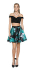 Juliet 805 Two-Piece Short Party Dress Print Skirt Off-Shoulder by DiscountDressShop