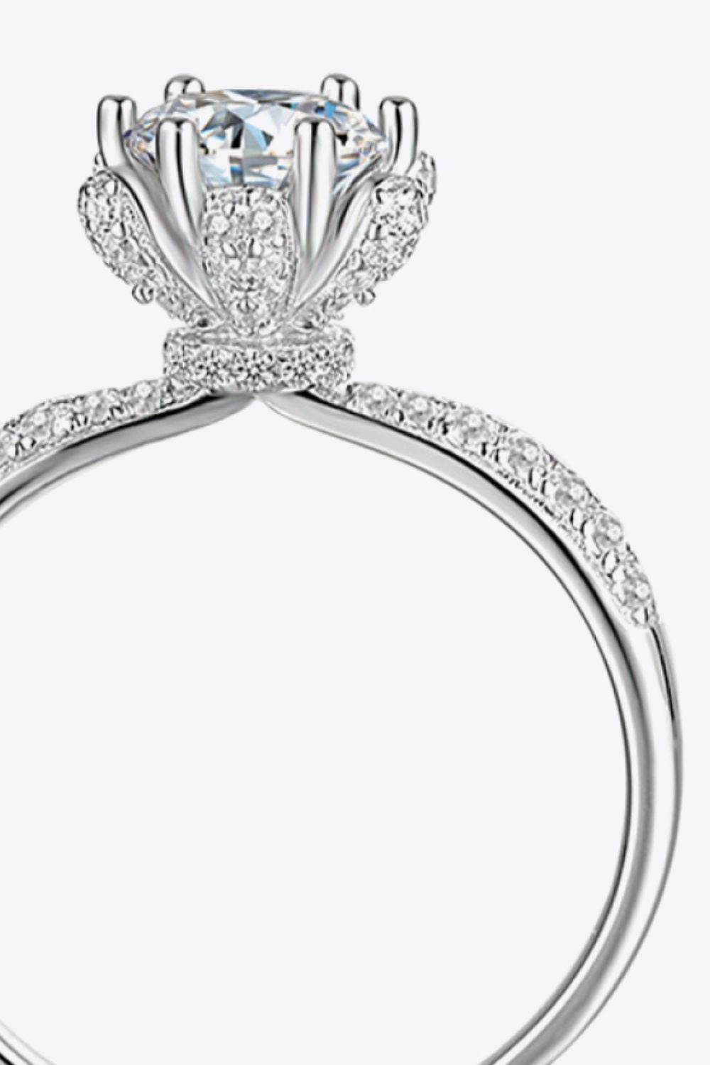 1 Carat Round Brilliant Round Cut Sparkala™ 6-Prong Ring (Platinum Over Pure Sterling Silver) by Sparkala