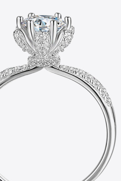 1 Carat Round Brilliant Round Cut Sparkala™ 6-Prong Ring (Platinum Over Pure Sterling Silver) by Sparkala