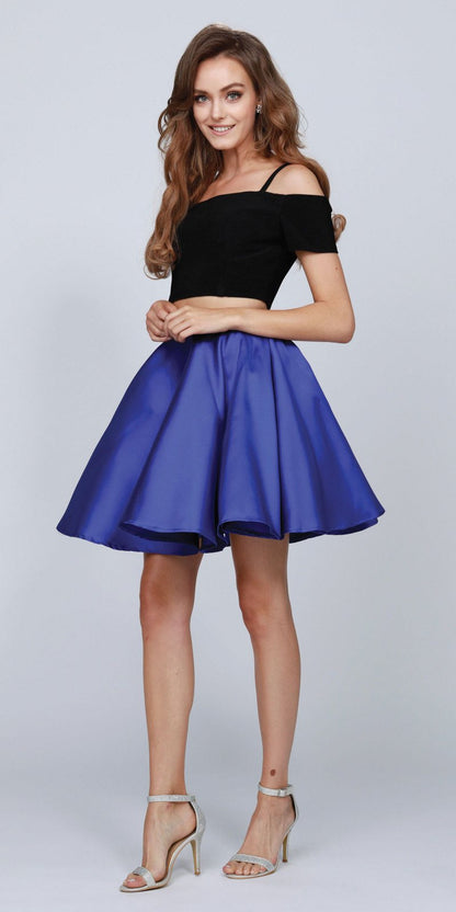 Juliet 809 Short Cold-Shoulder Two-Piece Dress by DiscountDressShop
