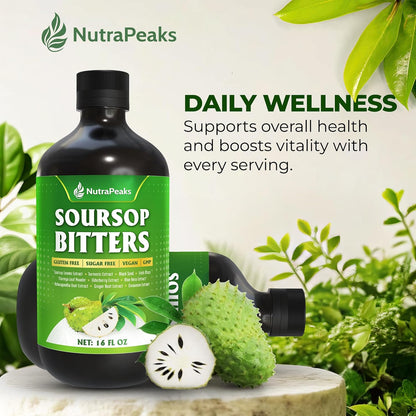 Soursop Bitters Liquid – Herbal Detox Formula with Soursop, Turmeric, Moringa &amp; Black Seed by FreshDrinkUS - Natural and Premium Herbal Tea