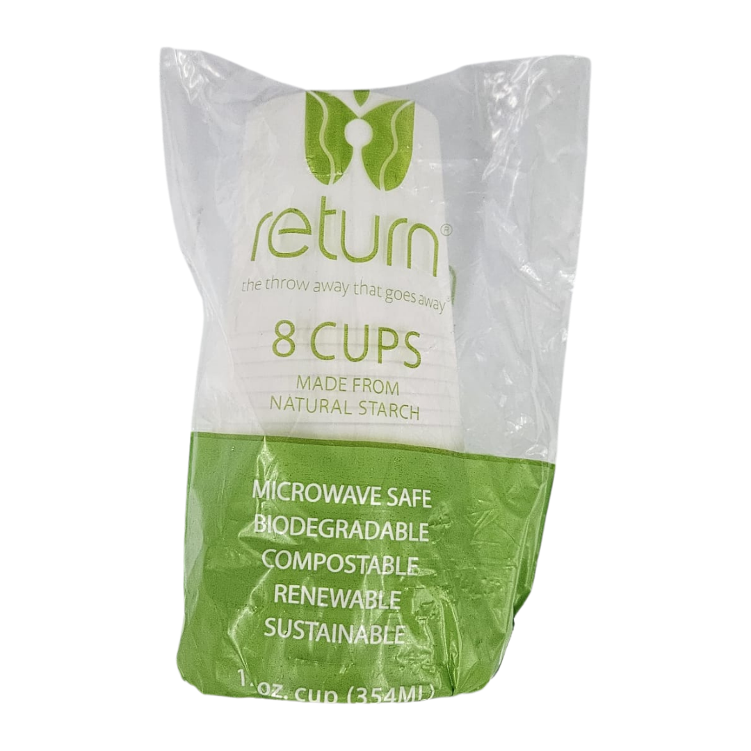Biodegradable Cups (12oz, 8ct) by Farmacias Savia