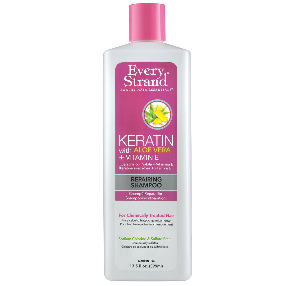 Every Strand Keratin with Aloe Vera &amp; Vitamin E Repairing Shampoo (13.5oz) by Farmacias Savia