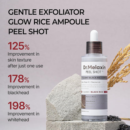 Dr. Melaxin Peel Shot Exfoliant Black Rice Ampoule by AsiaBeautyMall