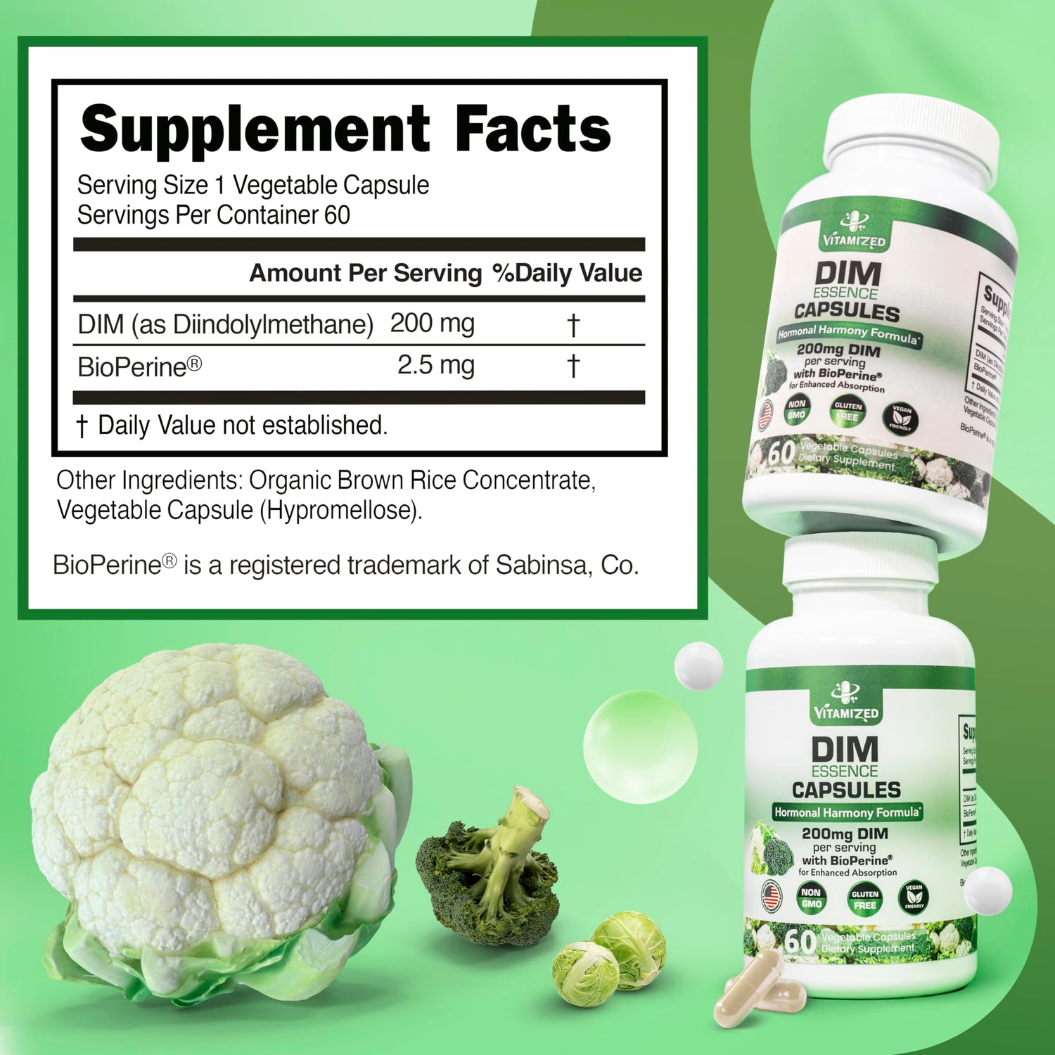 DIM Estrogen Supplement - Hormone Balance, Skin Health, and Menopause Support | Vitamized by The VITAMIZED Shop