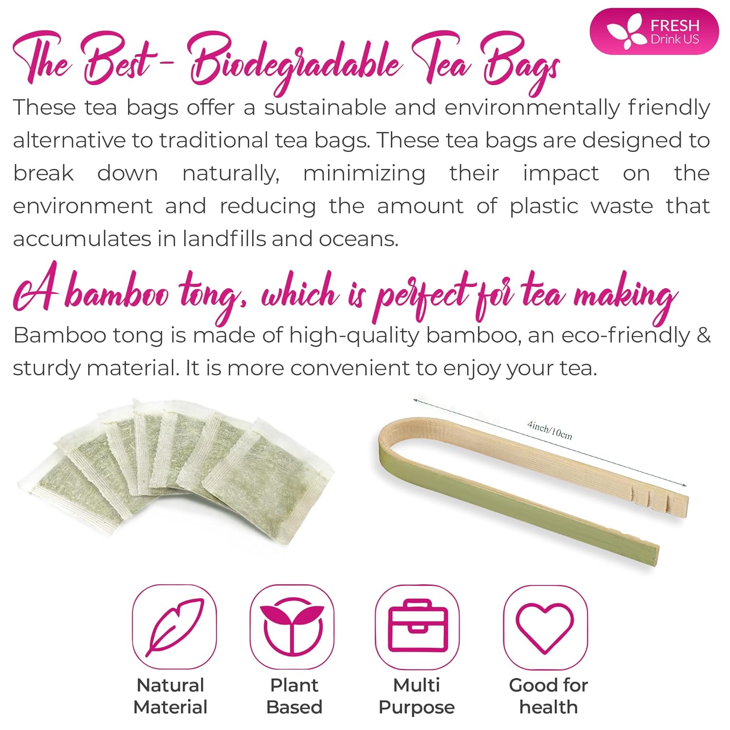Premium Marshmallow Root and Leaf Tea Bags, 100% Natural &amp; Pure. by FreshDrinkUS - Natural and Premium Herbal Tea