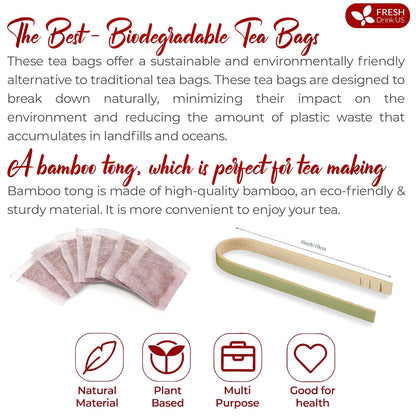 Premium Rosehip Tea Bags, 100% Natural &amp; Pure from Rose Hip Fruits. by FreshDrinkUS - Natural and Premium Herbal Tea