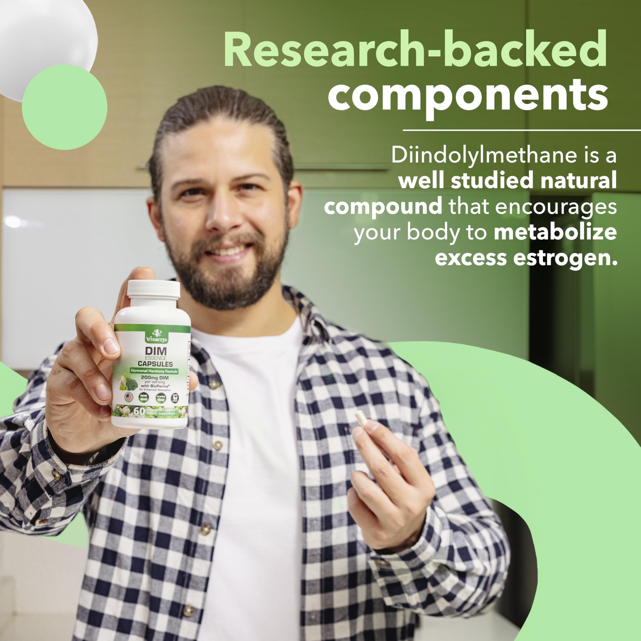 DIM Estrogen Supplement - Hormone Balance, Skin Health, and Menopause Support | Vitamized by The VITAMIZED Shop