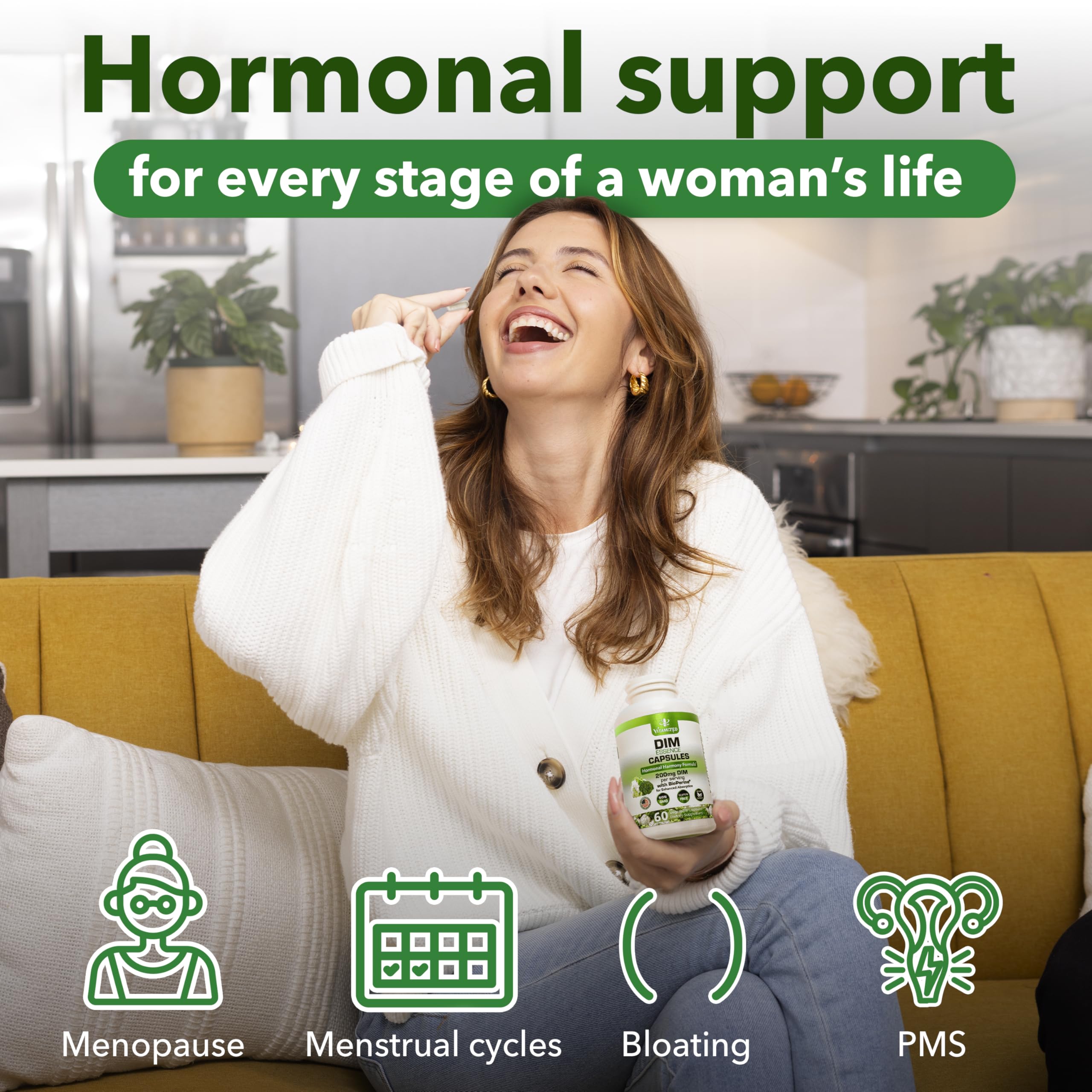 DIM Estrogen Supplement - Hormone Balance, Skin Health, and Menopause Support | Vitamized by The VITAMIZED Shop