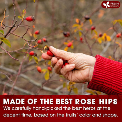 Premium Rosehip Tea Bags, 100% Natural &amp; Pure from Rose Hip Fruits. by FreshDrinkUS - Natural and Premium Herbal Tea
