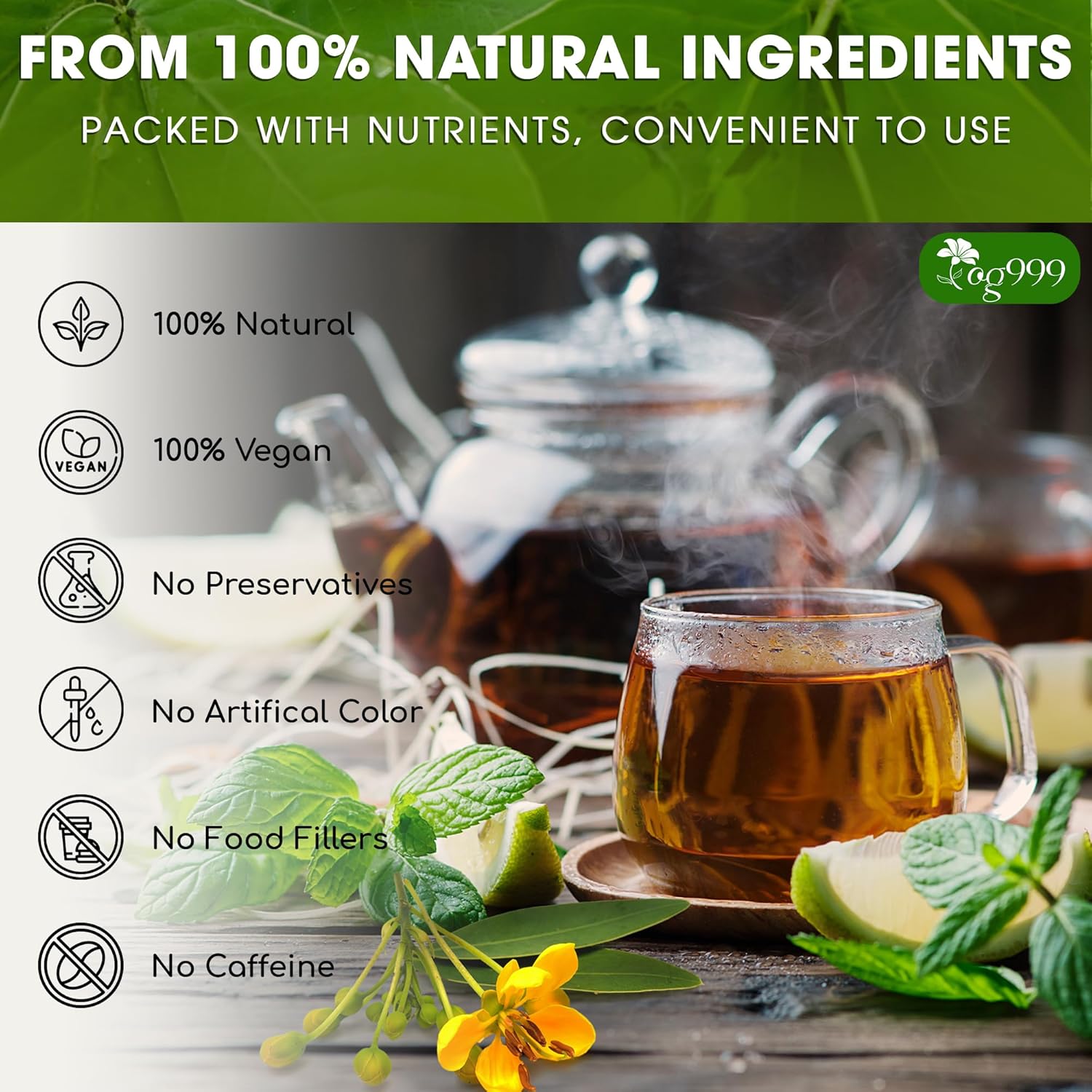 Premium Senna Peppermint Tea Bags. Relieves Constipation Natural Tea by FreshDrinkUS - Natural and Premium Herbal Tea