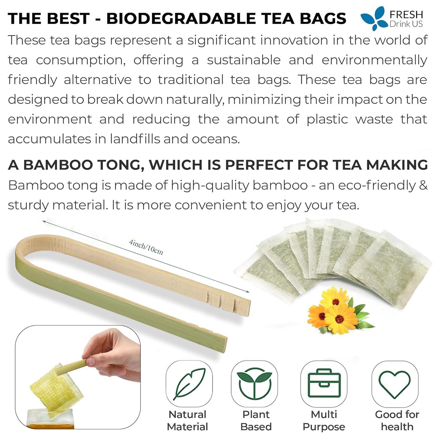 Premium Nettle Leaf Tea Bags, 100% Natural &amp; Pure, Stinging Nettle Leaf Tea, Nettle Leaf Tea, Burn Nettle, Stinging Nettle, Nettle Tea, Stinger Tea, No Sugar/Caffeine &amp; Gluten, Vegan by FreshDrinkUS - Natural and Premium Herbal Tea