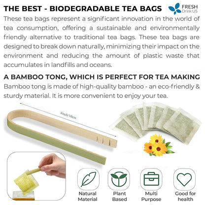 Premium Nettle Leaf Tea Bags, 100% Natural &amp; Pure, Stinging Nettle Leaf Tea, Nettle Leaf Tea, Burn Nettle, Stinging Nettle, Nettle Tea, Stinger Tea, No Sugar/Caffeine &amp; Gluten, Vegan by FreshDrinkUS - Natural and Premium Herbal Tea